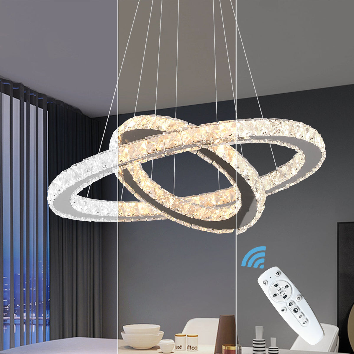 German Warehouse Nodric Light 6000K Bedroom living room Pendant light Led Hanglampen Kristallen chandelier
