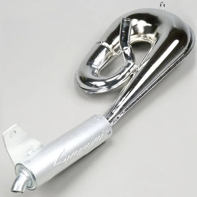 new glanzende chromen racing uitlaatdemper expansiekamer for Piaggio bromfiets Ciao/Bravo 50 Simonini motorfiets scooter - 12