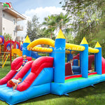 24x8x8ft commercial PVC inflatable bounce-house combo obstacle course Bounce house with dual racing slides, tunnels, climbing, obstacle