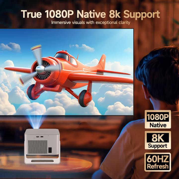 Magcubic HY350 MAX 8K WIFI6 compatible Beam Mini Projector 900 ANSI portable outdoor projector 1080P Autofocus