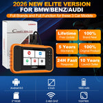 LAUNCH CRE ELITE 2.0 for BBA OBD2 scanner full system diagnostic scan tool ECU coding for BMW for Benz lifetime free