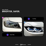 AKD Car Styling headlight for BMW 3 Serie E90 Led Projector Lens 2005-2012 E91 320i front lights signal automotive accessory