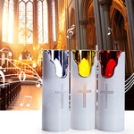modern European Mini LED Koude White Rookvrije Gebedskaarsen Electronic Music Handheld Kaarslamp Nacht Church