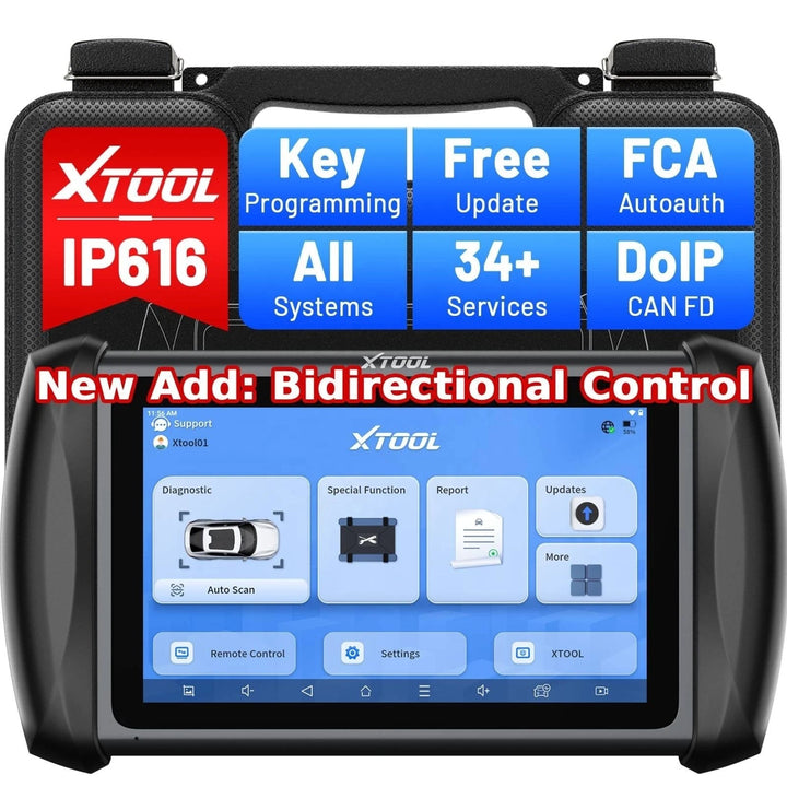 EU Warehouse new XTOOL IP616 EU lifetime free updates car diagnostic tool bidirectional Scanner OBD2 code reader with 34+ Res