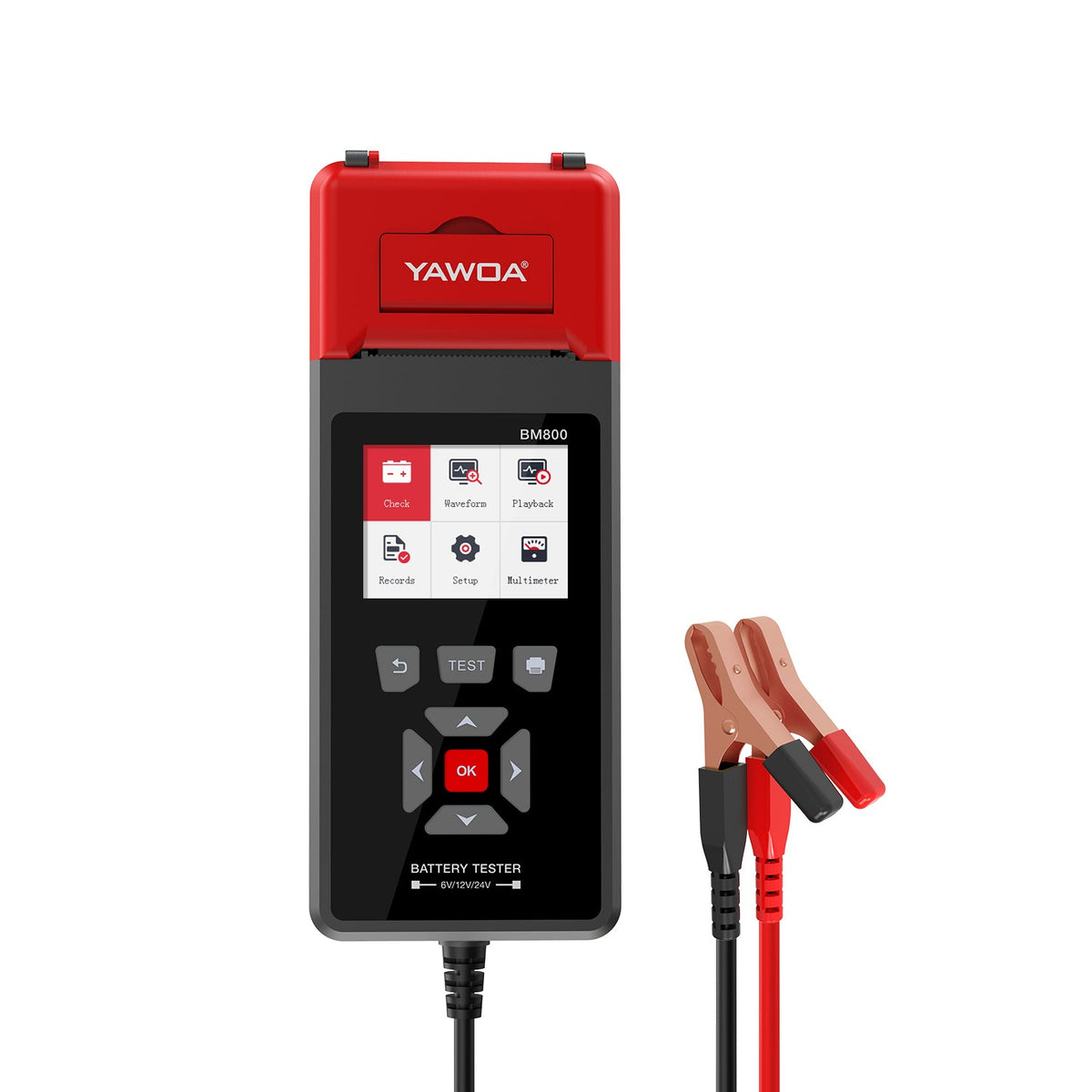 KINGBOLEN Bm800 Auto Motorfiets battery Tester 6V 12V 24V Voltage Oplader Analyzer with printing function