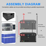 Free shipping EU stock 105Ah LiFePO4 batterykit 48V 51.2V DIY 5kWh lithium batterykit built-in BMS for zonne-energieopslag