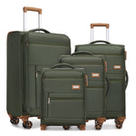 Reisset 4-piece (18/20/24/28) Lightweight durable suitcase trolley with ergonomic handles & meerdere vakken
