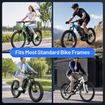 EU THE Warehouse Triangle E-bike battery with 5000mAh 21700 Lithium-ion cells, 48V 30Ah capacity, 50A GPS BMS and 4A snellader