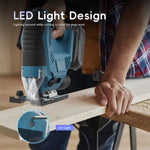 Podofo Electric cordless decoupeerzaag 18V 300W Cross-border model portable Woodworking Without battery 3500RPM Borstelloos Household use Cutting