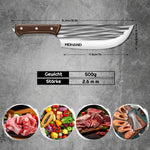 Cleaver Stainless steel Chinese kitchen knife Cutting machine Butcher knife meat knife with wooden handle