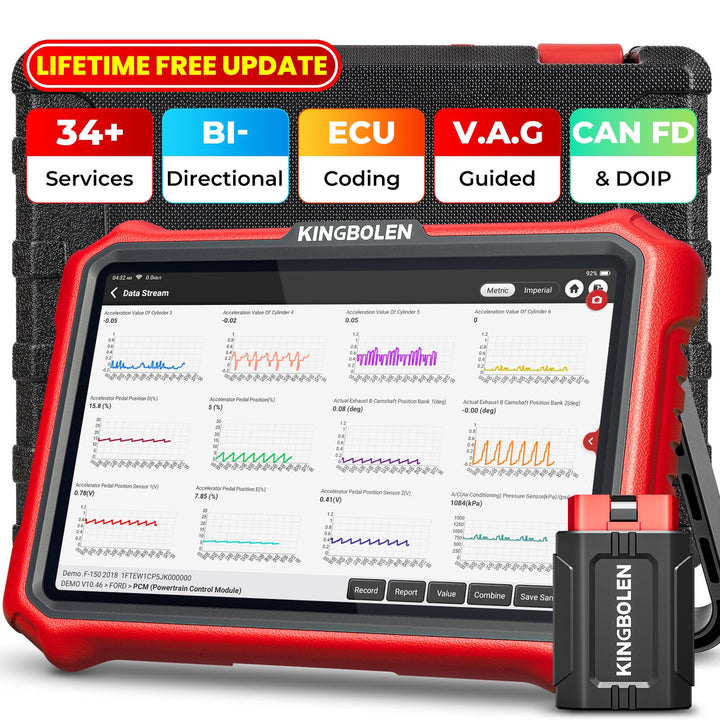 US EU KINGBOLEN K8 PRO Auto diagnostic tool all systems OBD2 Scanner bidirectional 28 Reset ECU coding free updates