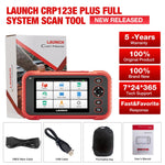 Usa warehouse LAUNCH Crp123e Plus Full-system Automotive Code reader OBD2 Scanner Lifeitme free updates