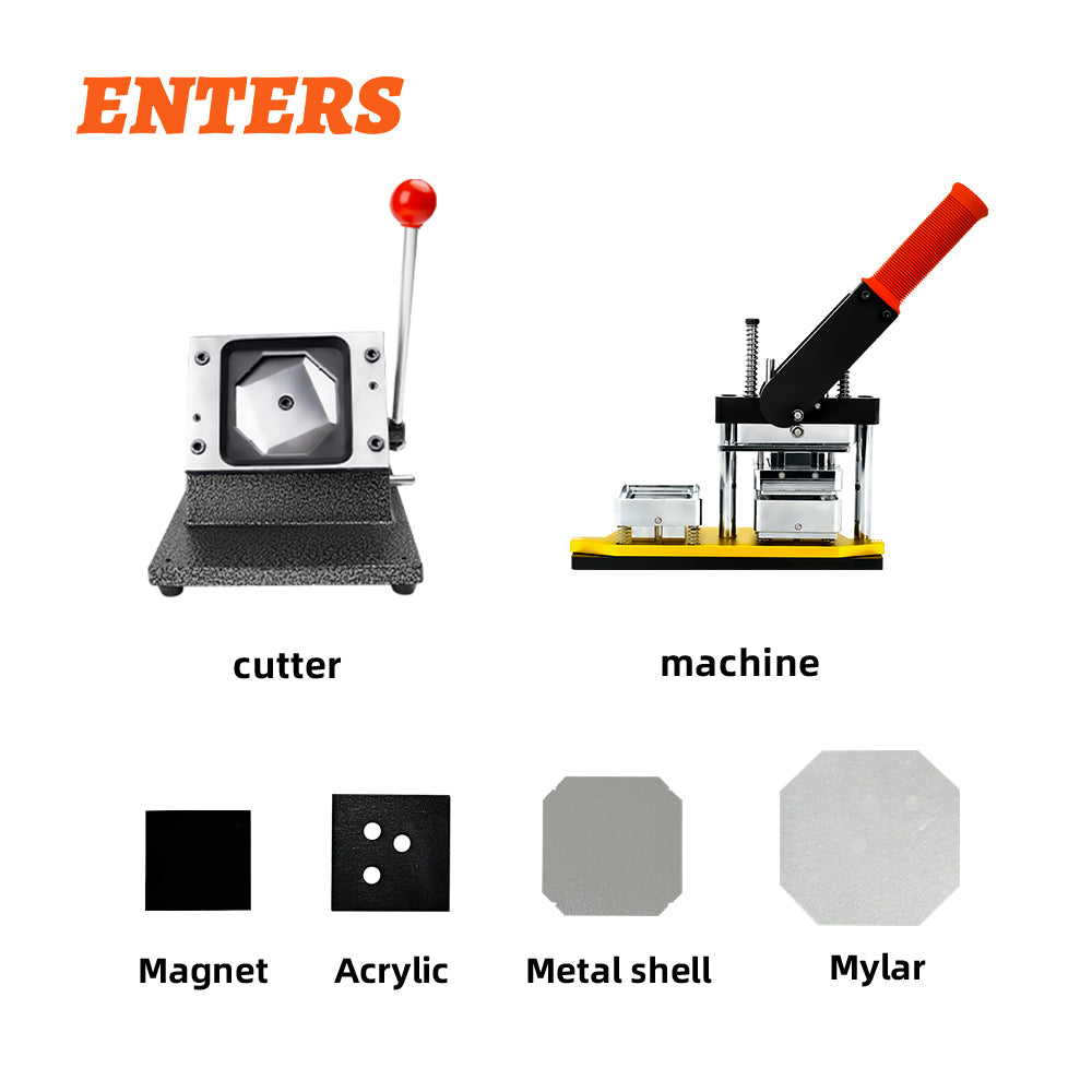 Best-Selling 2x2 inch (50x50mm) Square magnet maker with new design, including 100 sets materials