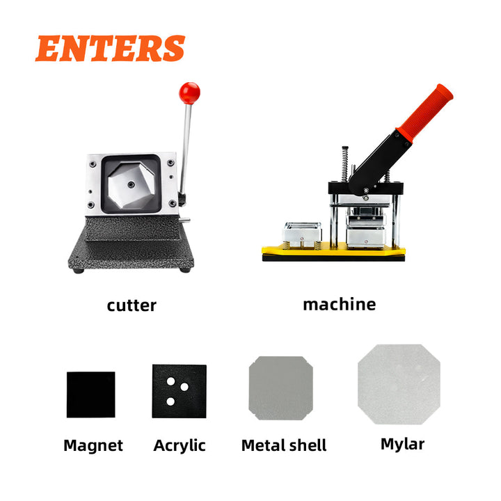 Best-Selling 2x2 inch (50x50mm) Square magnet maker with new design, including 100 sets materials