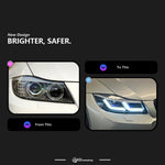2PCS AKD Auto Styling for BMW E90 2005-2012 320i 325i 318i DRL turn signal High Beam Angel Eye projector Lens