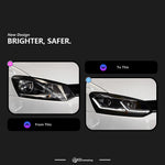 2 pieces Car Styling Head Lamp For Polo 2011-2018 Led headlight Projector Lens Front Lights Drl signal Automotive accessory
