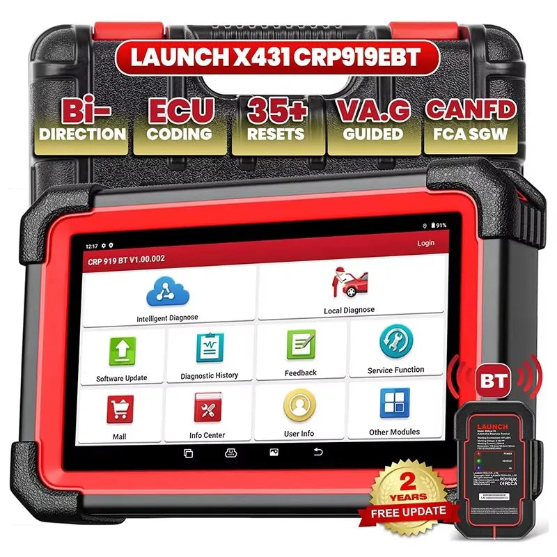 LAUNCH X431 CRP919E BT Code reader CANFD DIOP All-system Auto Diagnostic tool ECU coding OBD2 Scanner