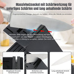 14-piece knife set in stainless steel with sharpening rod, professional kitchen knives