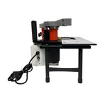 portable wood and PVC edge-banding machine with collection tray, adjustable speed and double-sided gluing