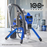 electric DIY compacte airless verfspuit 25F509, 1,8L/min borstelloze motor, 2L beker, 250 psi druk, with accu & charger