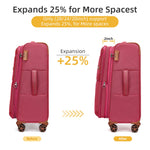 Reisset 4-piece (18/20/24/28) Lightweight durable suitcase trolley with ergonomic handles & meerdere vakken