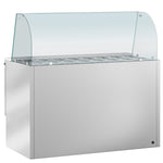 GGM Gastro Saladette PREMIUM Prep Counter Refrigeration 1368mm Three-Door Model high Glass Top A+++ Energy-Efficient automati