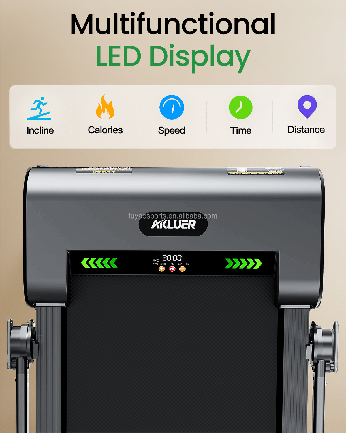 EU stock Germany warehouse new launch smart foldable treadmill high quality office including LED display electric walking pad
