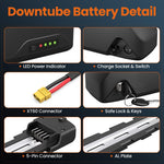 48V 52V 25Ah Lithium E-bike replacement battery pack 50A BMS XT60 connector for E-bike e-scooter EU USA warehouse ready to ship