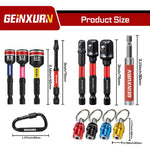 Germany warehouse Geinxurn Quick-Release Drill Chuck Keychain set, 1/4 Inch Hex Screwdriver Bit Adapter with Keychain