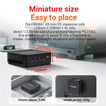 Firebat R3 Mini PC 16GB LPDDR4 512GB NVMe SSD brand-new high quality Desktop Computer free shipping to EU Landen Mini PC