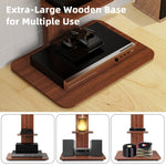 In height adjustable wooden Tv Floor stand Bracket With wooden Planken For 32-65 Inch