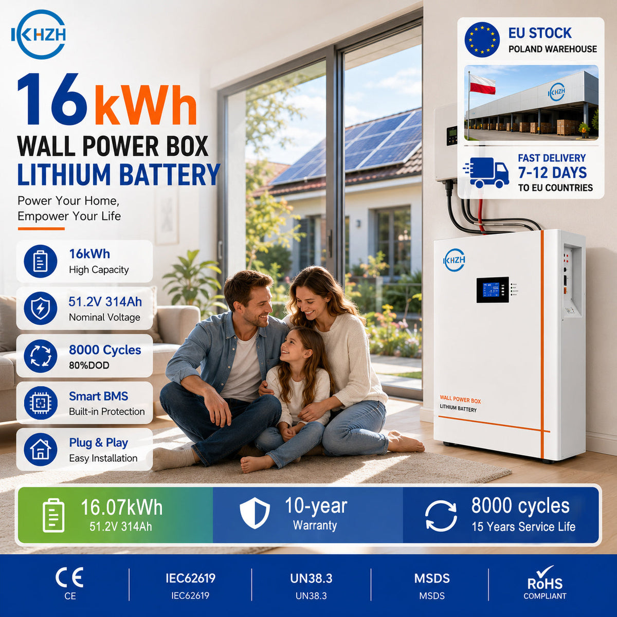 2026 new 50kWh 30kWh 15kWh 1000Ah 600Ah 300Ah Lifepo4 Thuisopslag Power battery Vloerstaande Vertical 48V 51.2V Solar Pack with BMS