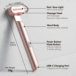 PL THE Stock EMS Oogmassageapparaat with heater and vibratie, anti-verouderingsmiddel, 270° roteerbaar, tegen donkere kringen and wallen