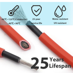 100m Fotovoltaïsche Cable 4mm² 6mm² solar-energiekabel / TUV Cable for PV Panelen Connection red black XLPE Ommanteling 10AWG 14AWG