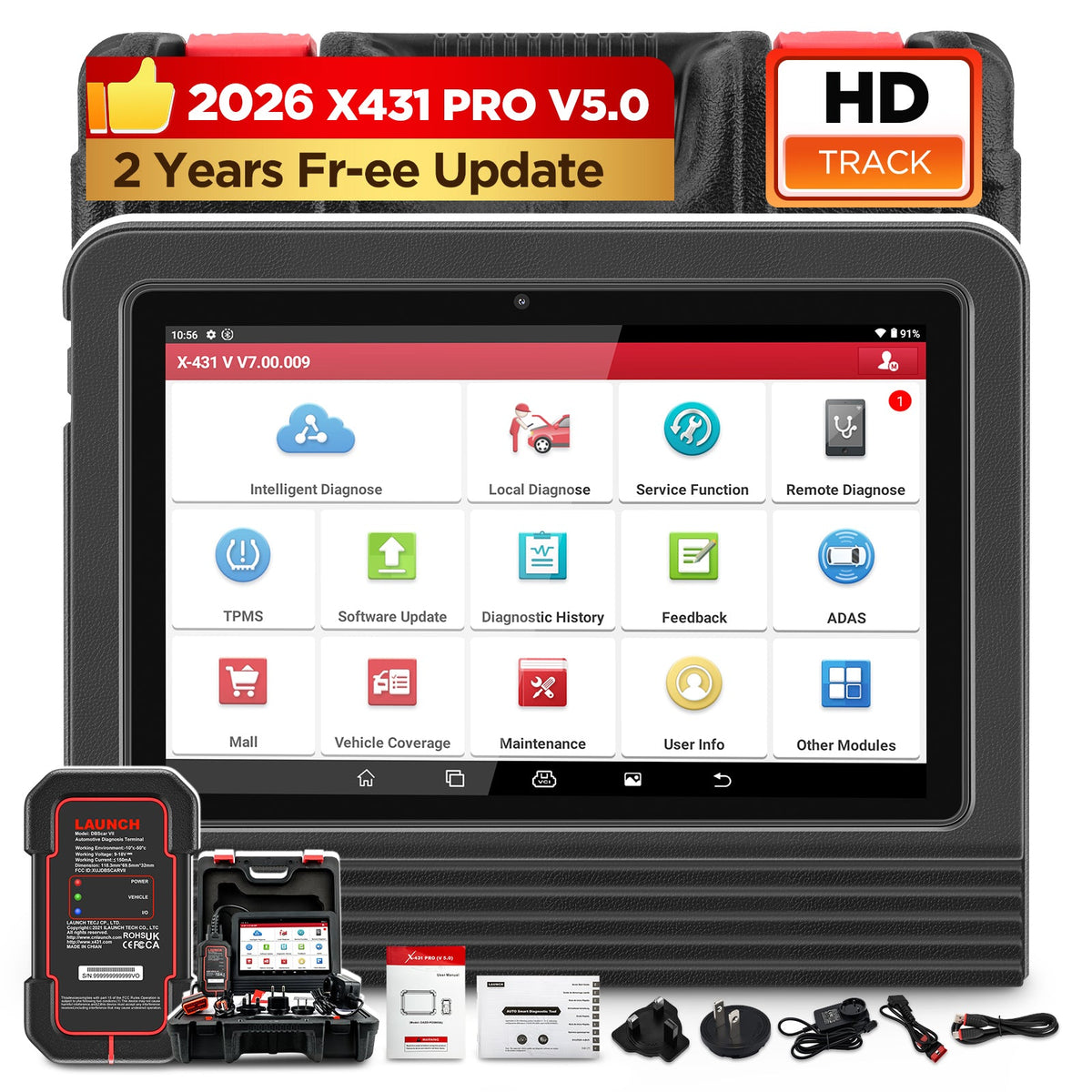 X431 PRO V5.0 automotive diagnostic tool LAUNCH 2026 Version 8 inch 12V Obdelevn OBD2 scanner TPMS 2 year free