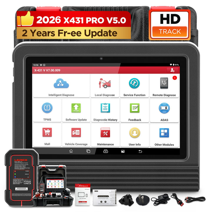 X431 PRO V5.0 automotive diagnostic tool LAUNCH 2026 Version 8 inch 12V Obdelevn OBD2 scanner TPMS 2 year free