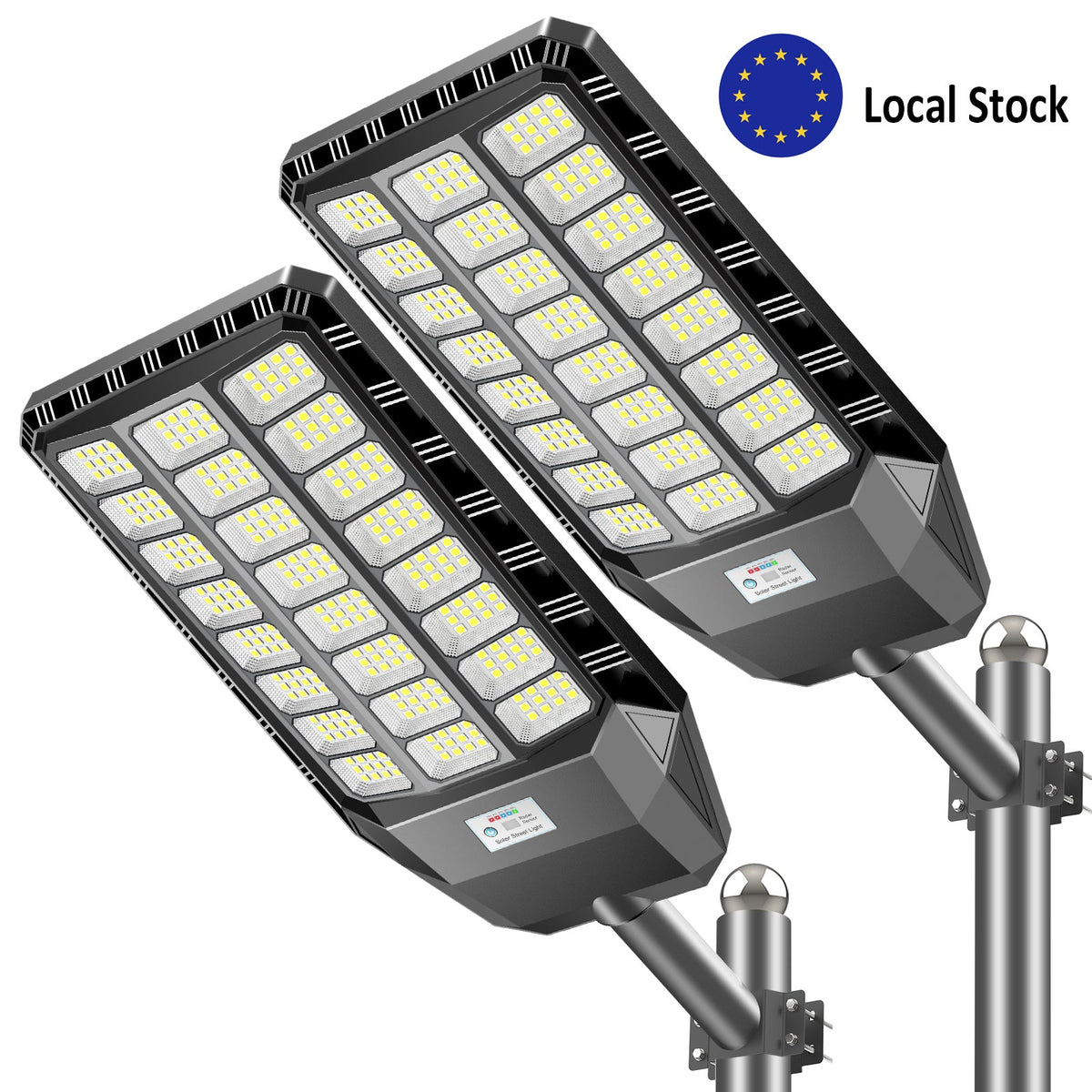 German stylish modern solar street light with intelligent motion detection and programmable outdoor security light