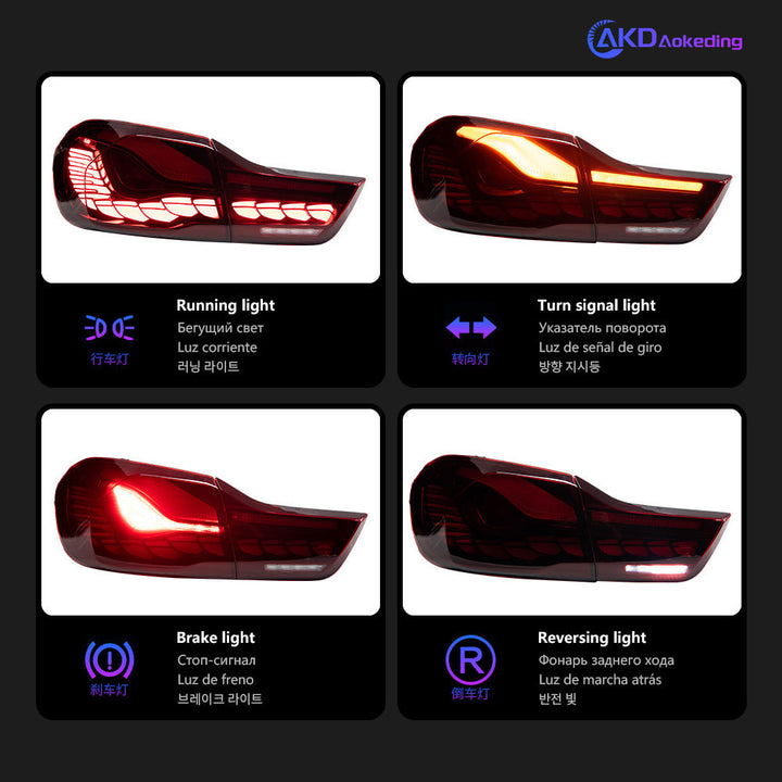Tail lights for BMW F32 Led Tail light 2019-2023 F36 F82 M4 Achterstoplicht Reverse light Brake light DRL car accessories