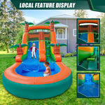 21x9x12FT commercial PVC children's party inflatable slides outdoor garden inflatable water slide with pool