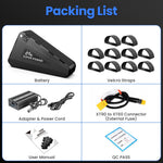 EU THE Warehouse Triangle E-bike battery with 5000mAh 21700 Lithium-ion cells, 48V 30Ah capacity, 50A GPS BMS and 4A snellader
