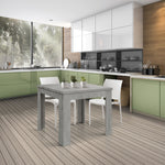 Isabel Uitschuifbare Dining table 90 to 180 cm Cementgrijs Melamine Afwerking For Binnengebruik
