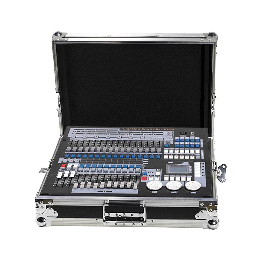 Vluchtkoffer packaging 1024-kanaals DMX console controller for Par-lampen and moving koppen DJ/disco gebruik