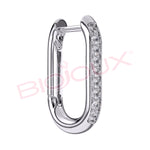 Biojoux Brand Bjt263-Alexia 16Mm Woman earring fashionable Stainless steel Zirkonia hoop earrings