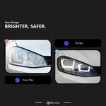 AKD Auto Styling headlight for Golf 7 2013-2016 Led headlight Projector Lens MK7 Frontlichten DRL signal Auto-accessoire