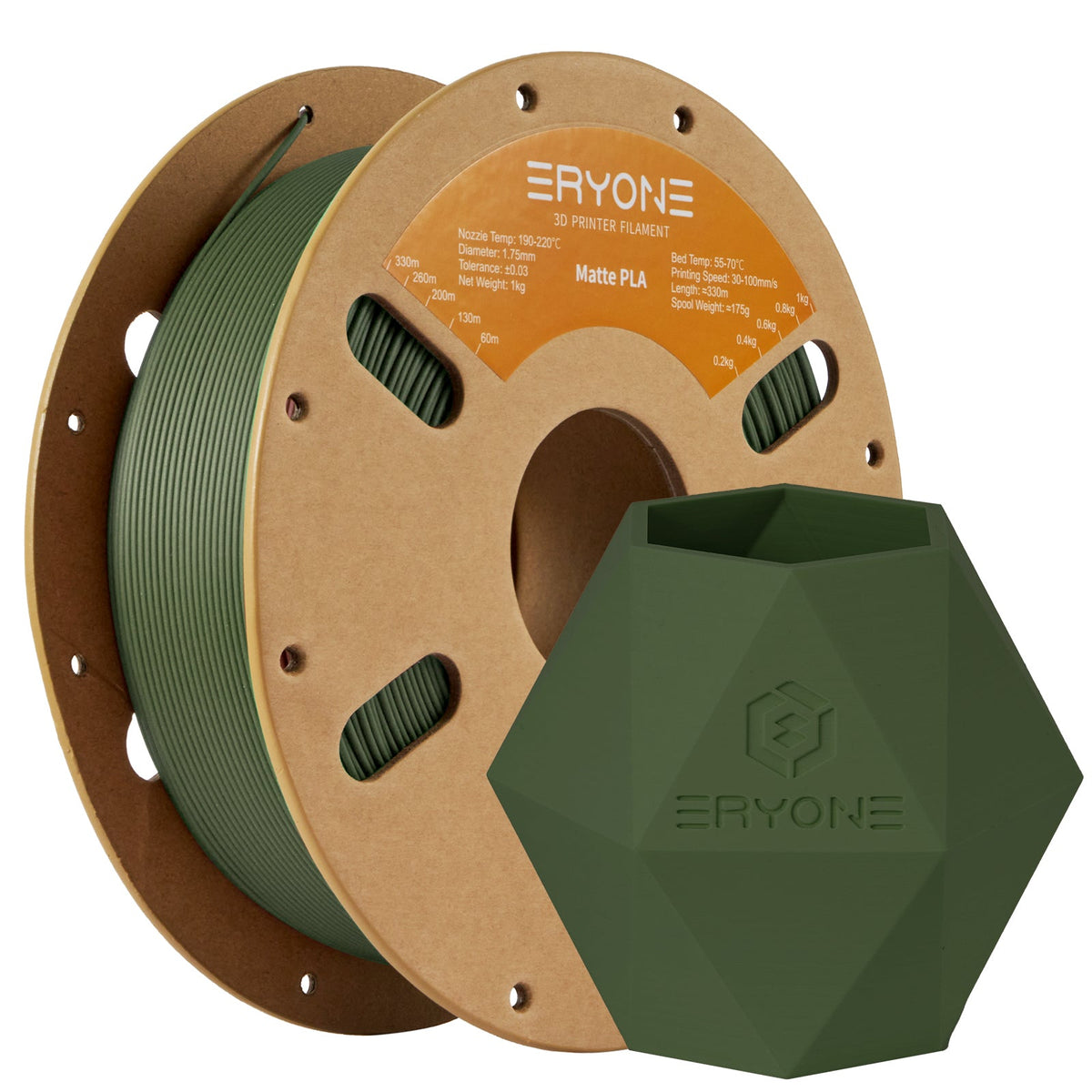 ERYONE Matte PLA Filament Guangdong manufacturer Mold tooling 1.75MM diameter
