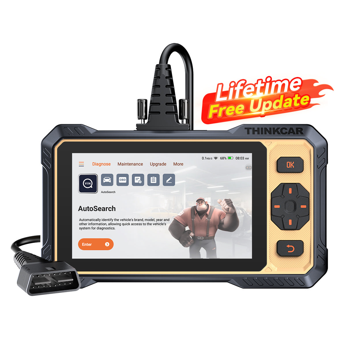 Lifetime free updates THINKCAR Thinkscan 662 CAN FD diagnostic tool 4-system scan tool 12 reset functions bidirectional control automotive scanner