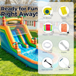 commercial PVC outdoor inflatable water slides for adults and kids with blower for parties in the garden