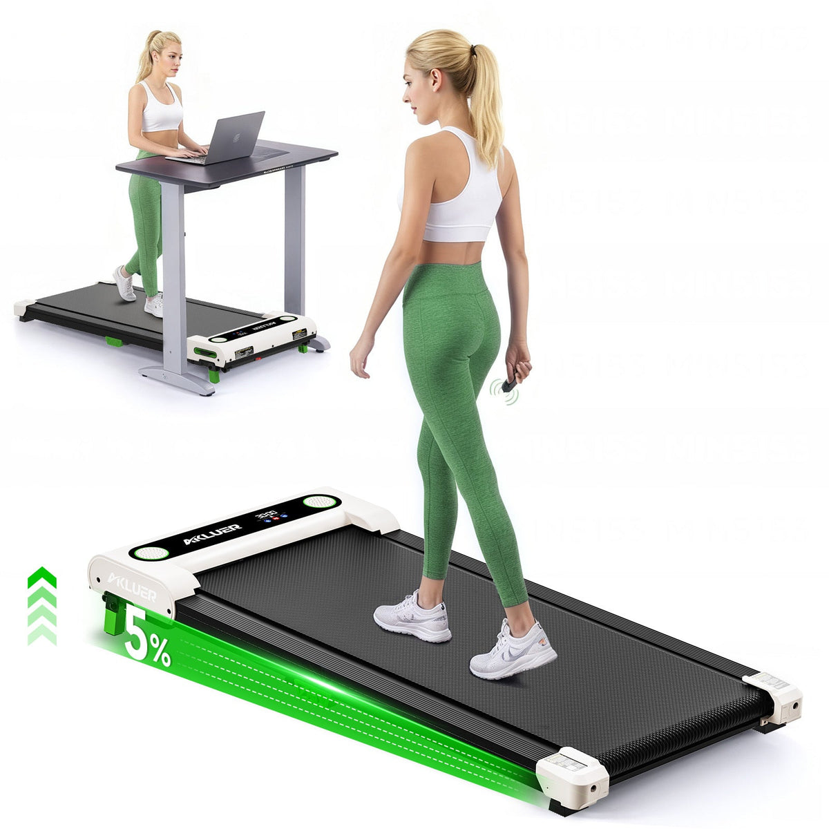 EU Stock portable Home Office Electric Treadmill with LED screen, manual Tilt adjustment, Quiet Motor, portable