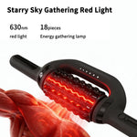 Rechargeable multifunctional rotating spiermassageroller, electric rolling massager with red light for muscle relaxation