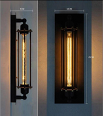 Hot Selling Black Ijzeren Wall light Retro Loft Industrial Edison Fluit Wall light Retro Home Indoor Loft Restaurant Bar Gang